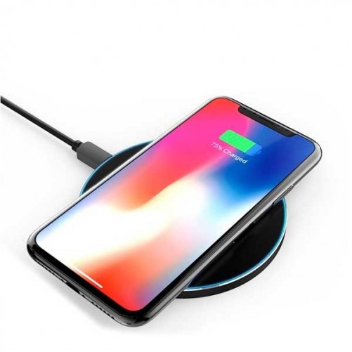 Station de charge QI avec contour lumineux