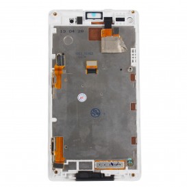 Ecran Complet Blanc (LCD + Tactile + Châssis) - Xperia L