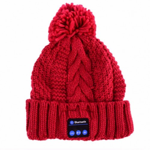 Bonnet à pompon connecté Bluetooth Audio - SOSav.fr
