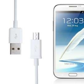 Cable micro USB blanc pour...