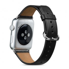 Bracelet Cuir Hoco Noir Apple Watch 42mm MacManiack non trie - SOSav.fr