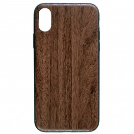 Coque TPU imitation bois pour iPhone X Xs