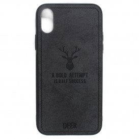 Coque iPhone X / XS "Deer" effet cuir