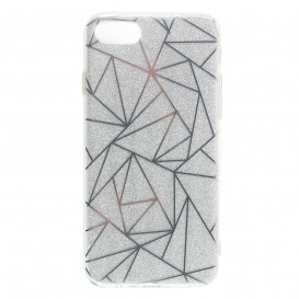 Coque TPU paillettes et formes géométriques iPhone 8 / iPhone 7