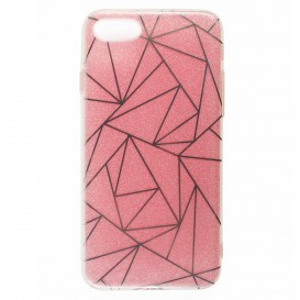 Coque TPU paillettes et formes géométriques iPhone 8 / iPhone 7