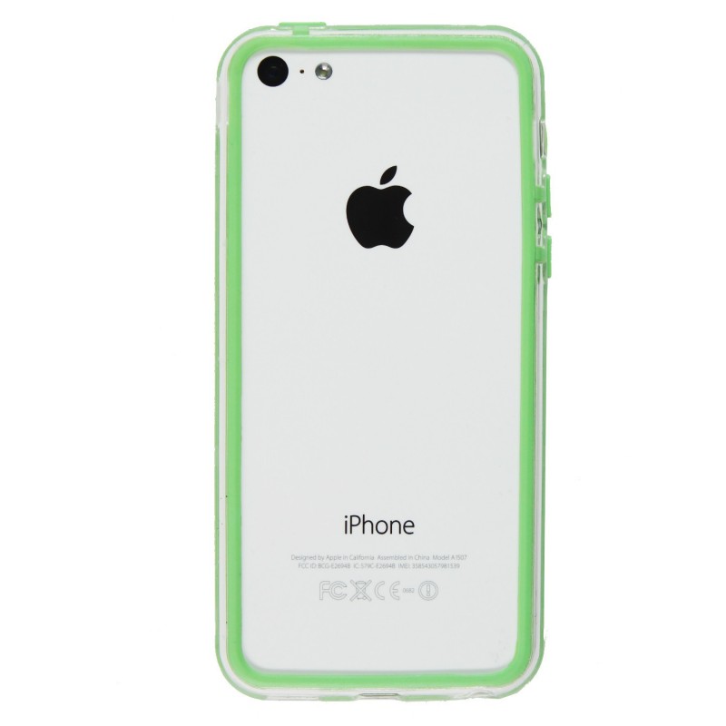 Bumper - Contour TPU vert et transparent iPhone 5C Bumper - Contour TPU vert et transparent iPhone 5C