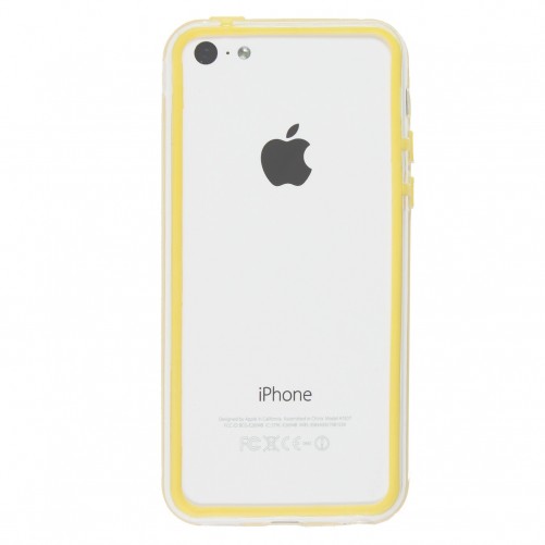 Bumper - Contour TPU jaune et transparent iPhone 5C