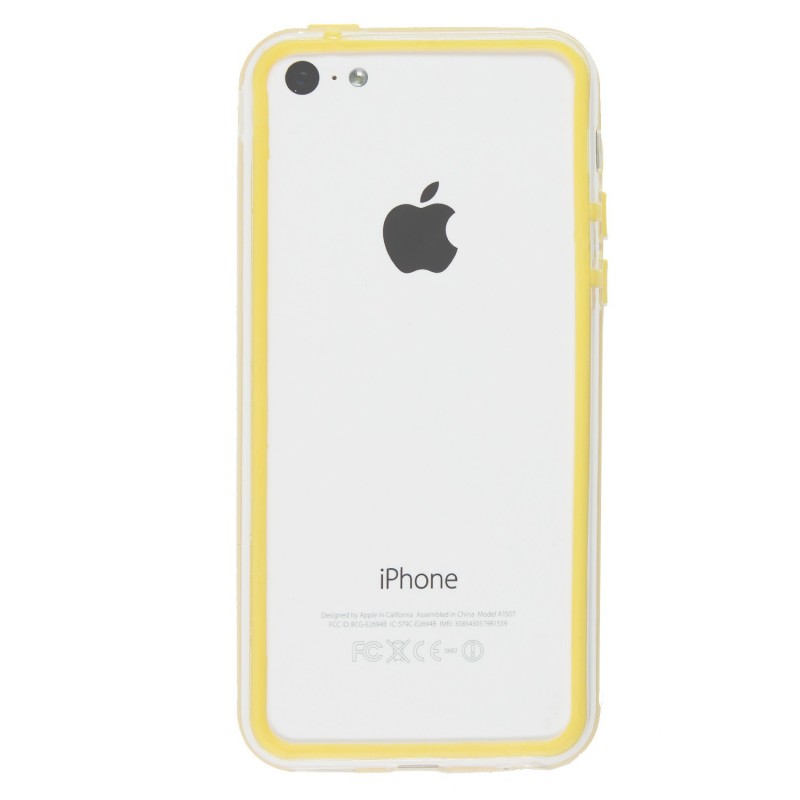 Bumper - Contour TPU jaune et transparent iPhone 5C Bumper - Contour TPU jaune et transparent iPhone 5C