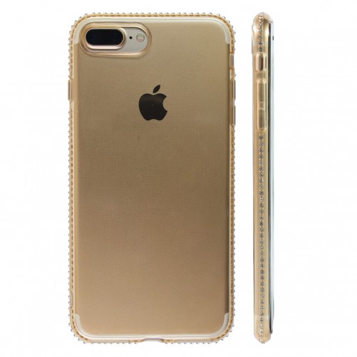 Coque TPU transparente bords en strass iPhone 8 Plus / 7 Plus