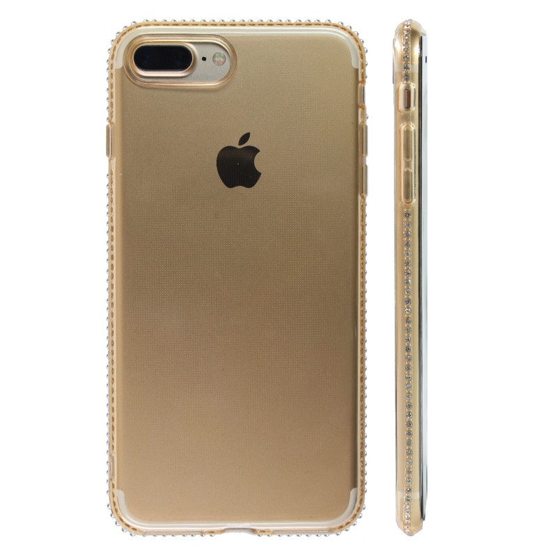 Coque TPU transparente bords en strass iPhone 8 Plus / 7 Plus Coque TPU transparente bords en strass iPhone 8 Plus / 7 Plus