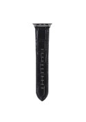 Bracelet cuir crocodile noir iSmile pour Apple Watch 38mm & 40mm