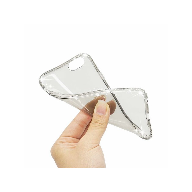 Coque TPU transparente bords en strass iPhone 6 / 6S Coque TPU transparente bords en strass iPhone 6 / 6S