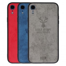 Coque iPhone XR "Deer" effet cuir