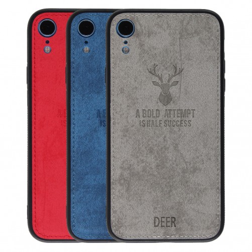 Coque iPhone XR "Deer" effet cuir