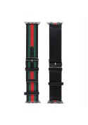 Bracelet Nylon Tressé + cuir Apple Watch 44mm & 42mm