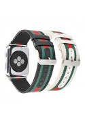 Bracelet Nylon Tressé + cuir Apple Watch 38mm & 40mm