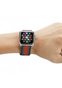 Bracelet Nylon Tressé + cuir Apple Watch 38mm & 40mm