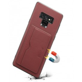 Coque slim en cuir + porte-cartes iPhone X/XS