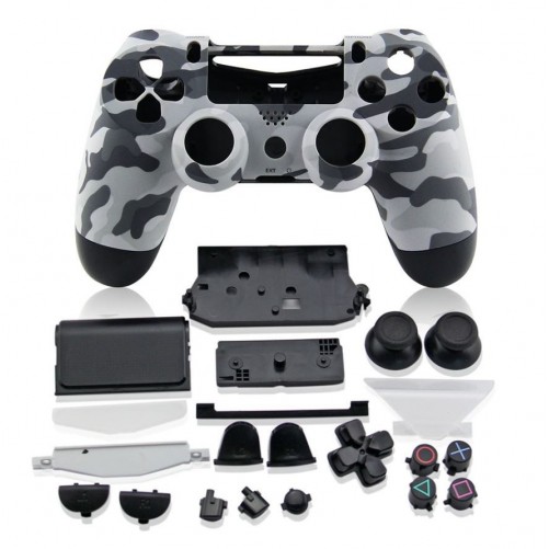 Coques DualShock 4  look camouflage + boutons
