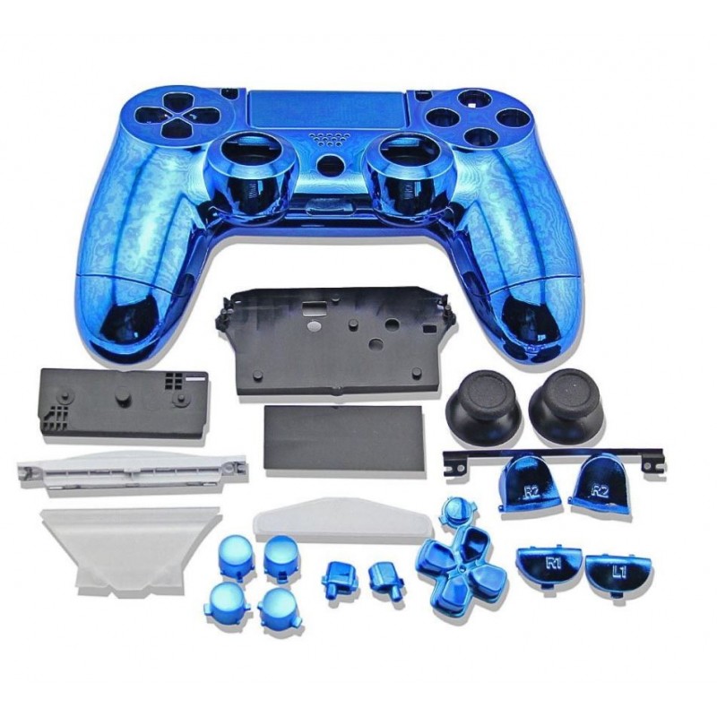 Coque DualShock 4 Chrome + boutons Coque DualShock 4 Chrome + boutons