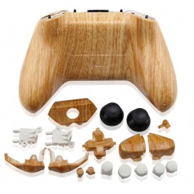 Coque manette Xbox One Look Bois + boutons