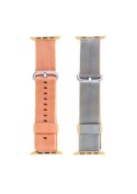 Bracelet Nylon Tressé Or/Rouge Apple Watch 44mm & 42mm