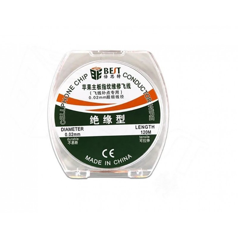 Fil cuivre émaillé isolé 0,02mm (pour carte mère) Fil cuivre émaillé isolé 0,02mm (pour carte mère)