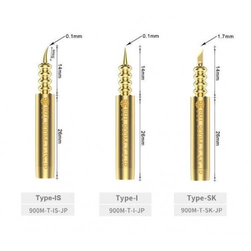 Lot de 3 pannes à souder 0.1mm Haute précision (Bronze sans oxygène)
