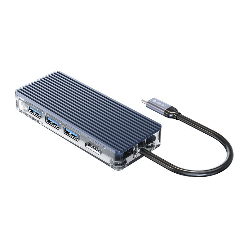 Hub USB-C 8 en 1 Transparent Hub USB-C 8 en 1 Transparent