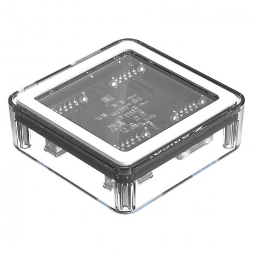 Hub 4 USB 3.0 Transparent (Modèle Carré)