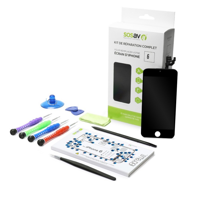 Kit de réparation Ecran Complet Noir - iPhone 6 Kit de réparation Ecran Complet Noir - iPhone 6