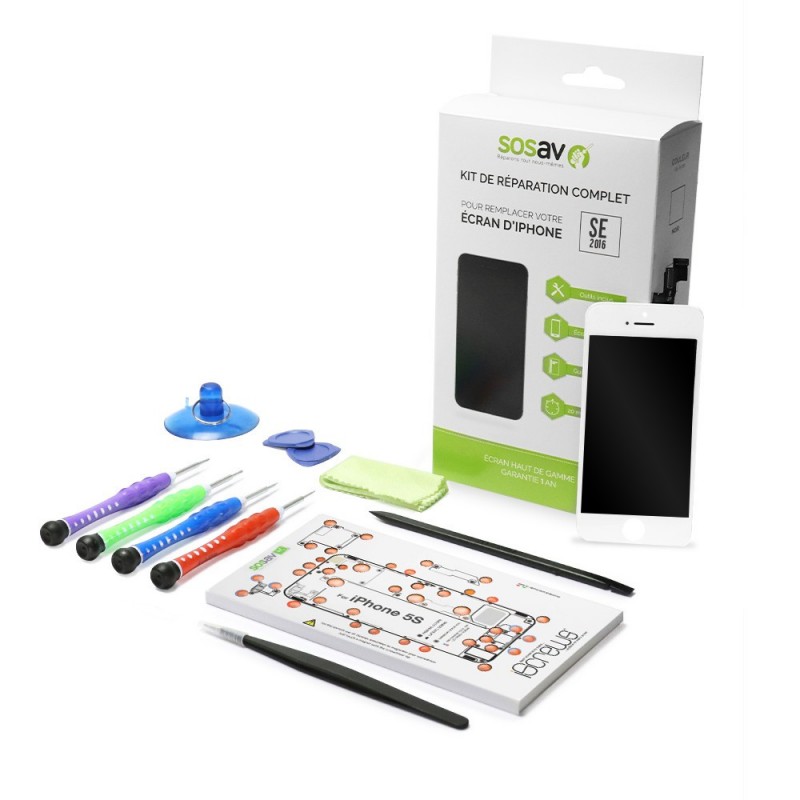 Kit de réparation Ecran Blanc - iPhone SE Kit de réparation Ecran Blanc - iPhone SE