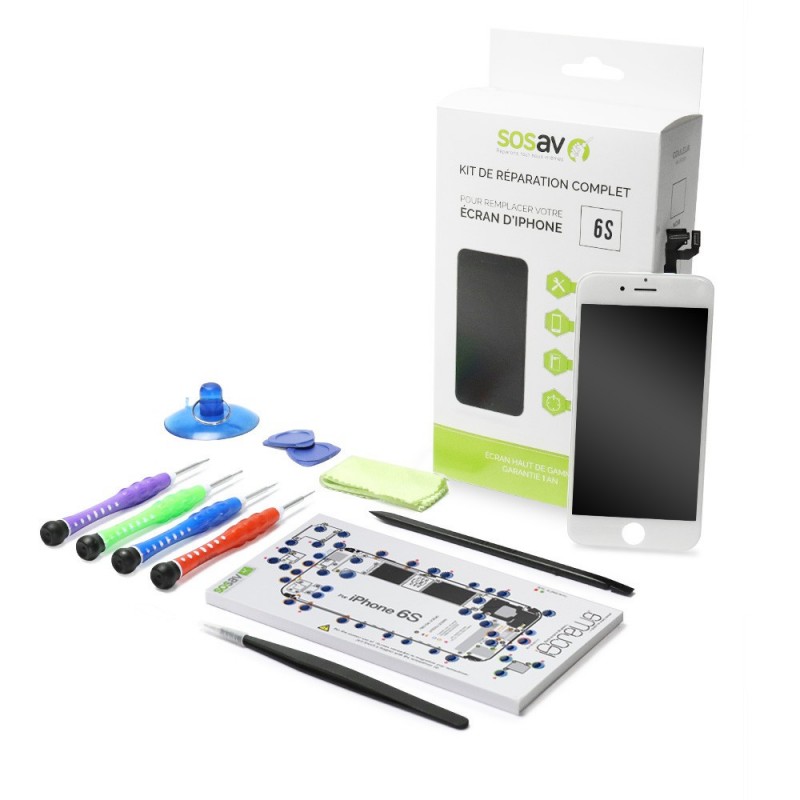 Kit de réparation Packagé Ecran Blanc - iPhone 6S Kit de réparation Packagé Ecran Blanc - iPhone 6S