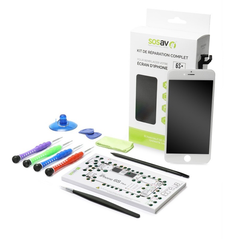Kit de réparation Packagé Ecran Blanc - iPhone 6S Plus Kit de réparation Packagé Ecran Blanc - iPhone 6S Plus