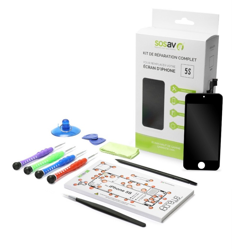 Kit de réparation Packagé Ecran Noir - iPhone 5S Kit de réparation Packagé Ecran Noir - iPhone 5S