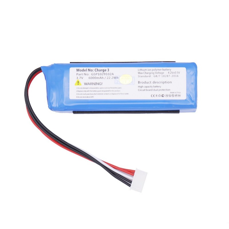 Batterie haut-parleur JBL compatible Charge 3 (6000mAh/3.7V) BLEUE Batterie haut-parleur JBL compatible Charge 3 (6000mAh/3.7V) BLEUE