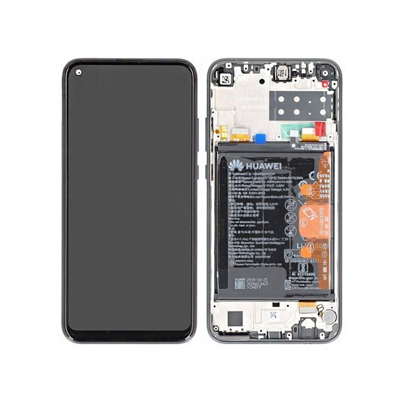 Ecran complet pré-monté sur châssis + batterie pour Huawei P40 Lite E Midnight Black Ecran complet pré-monté sur châssis + batterie pour Huawei P40 Lite E Midnight Black