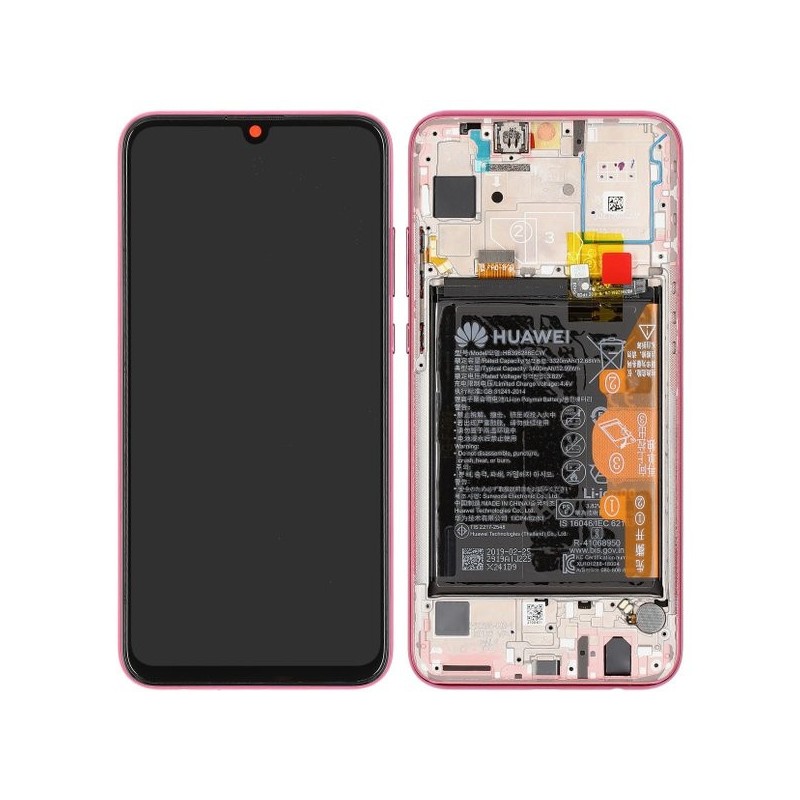 Ecran complet pré-monté sur châssis + batterie - Huawei Honor 20 lite Rose Ecran complet pré-monté sur châssis + batterie - Huawei Honor 20 lite Rose