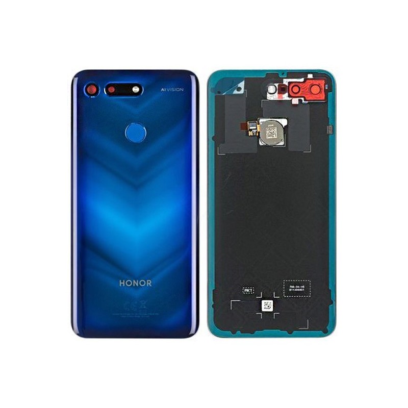 Vitre arrière avec lecteur d'empreintes digitales - Huawei Honor View 20 Bleu Phantom Vitre arrière avec lecteur d'empreintes digitales - Huawei Honor View 20 Bleu Phantom