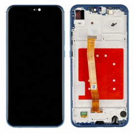 Ecran complet pré-monté sur châssis + batterie  - Huawei P 20 Lite Bleu
