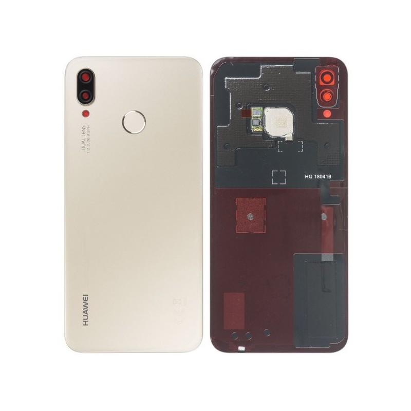 Vitre arrière avec lecteur d'empreintes digitales - Huawei P 20 Lite Or Vitre arrière avec lecteur d'empreintes digitales - Huawei P 20 Lite Or