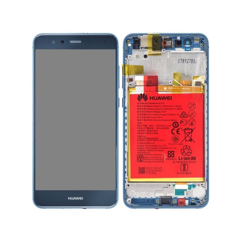 Ecran complet pré-monté sur châssis + batterie - Huawei P10 Lite Bleu Ecran complet pré-monté sur châssis + batterie - Huawei P10 Lite Bleu