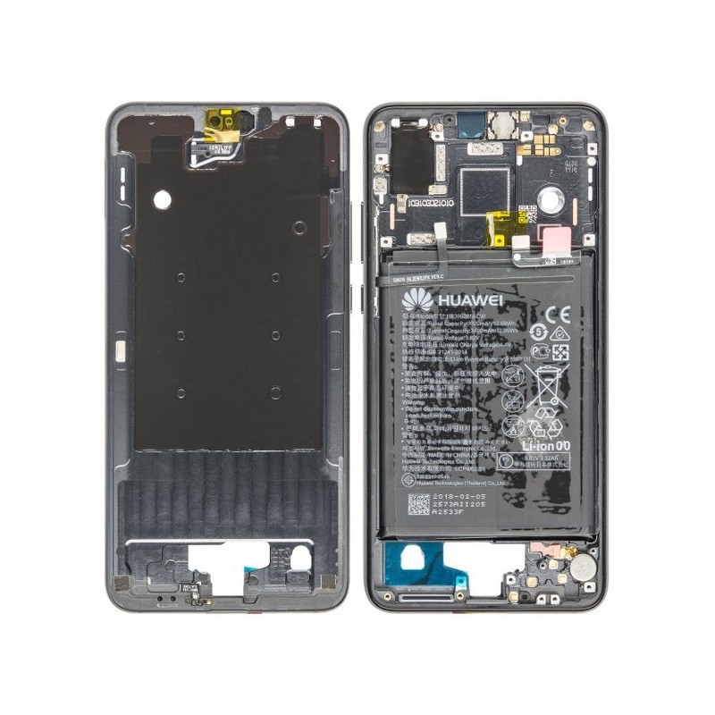 Châssis intermédiaire avec batterie - Huawei P20 Noir Châssis intermédiaire avec batterie - Huawei P20 Noir