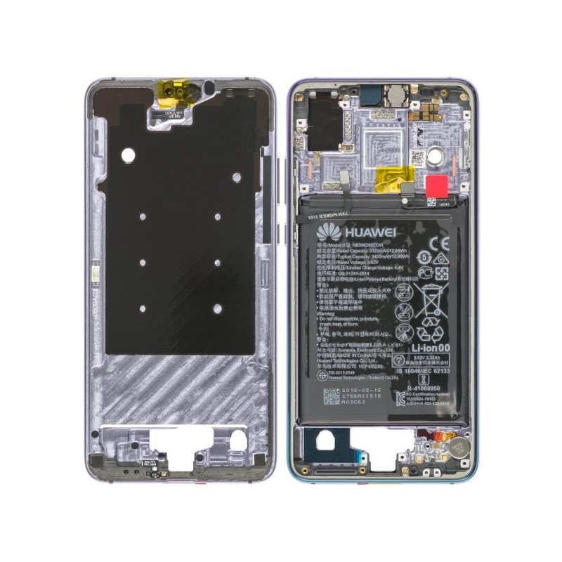 Châssis intermédiaire avec batterie - Huawei P20 Twilight Châssis intermédiaire avec batterie - Huawei P20 Twilight
