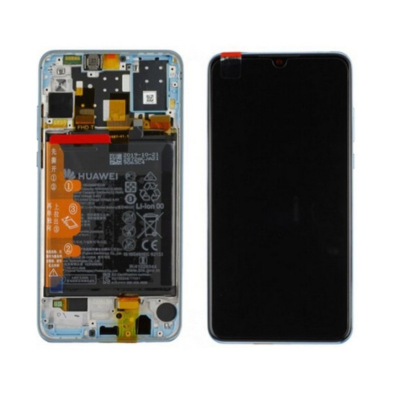 Ecran complet pré-monté sur châssis + batterie Bleu Cristal - Huawei P30 Lite New edition Ecran complet pré-monté sur châssis + batterie Bleu Cristal - Huawei P30 Lite New edition