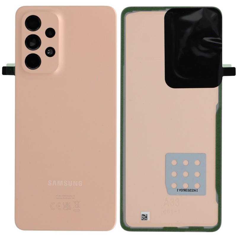 Vitre arrière (Officielle) - Galaxy A33 5G Orange - Photo 1 Vitre arrière (Officielle) - Galaxy A33 5G Orange - Photo 1