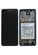 Ecran complet + Batterie(Officiel) - Galaxy A52 Bleu - Photo 1