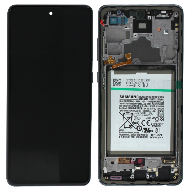 Ecran complet + Batterie (Officiel) - Galaxy A72 Noir - Photo 1 Ecran complet + Batterie (Officiel) - Galaxy A72 Noir - Photo 1