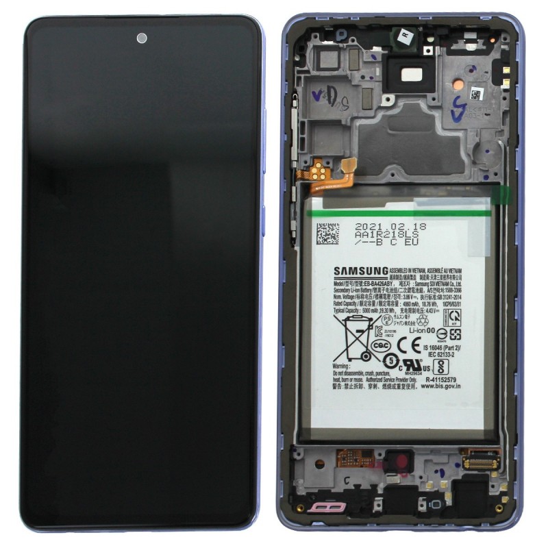 Ecran complet + Batterie (Officiel) - Galaxy A72 Violet - Photo 1 Ecran complet + Batterie (Officiel) - Galaxy A72 Violet - Photo 1