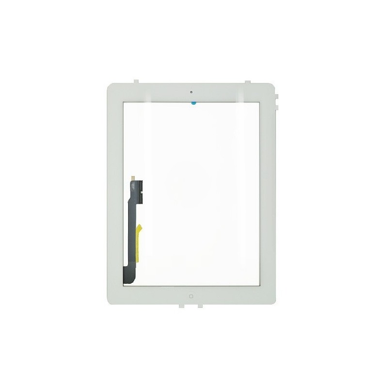 Vitre tactile blanche avec bouton home - iPad 3 Blanc - Photo 1 Vitre tactile blanche avec bouton home - iPad 3 Blanc - Photo 1
